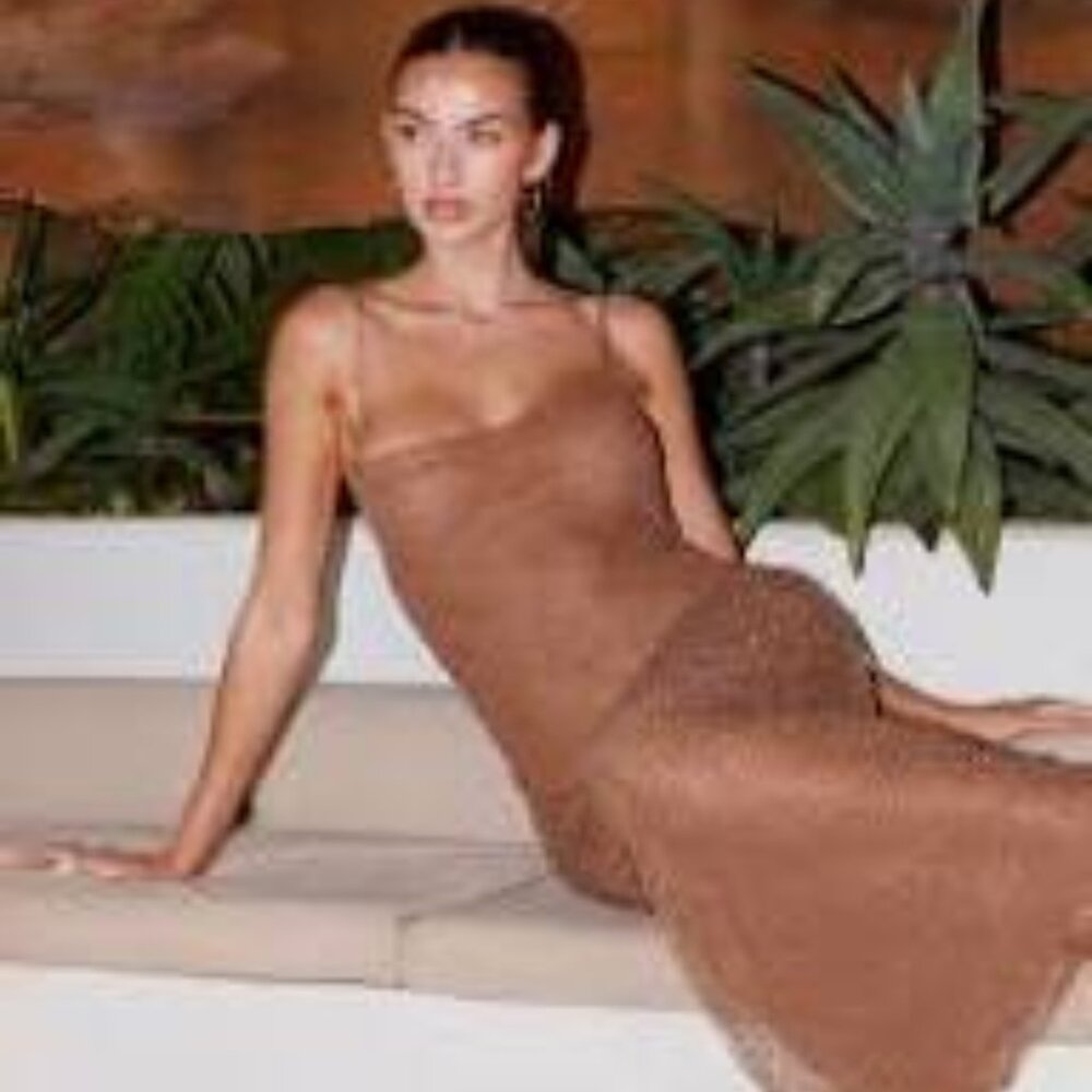Peppermayo Zuella Beaded Maxi Dress- Chocolate - Picture 3 of 4